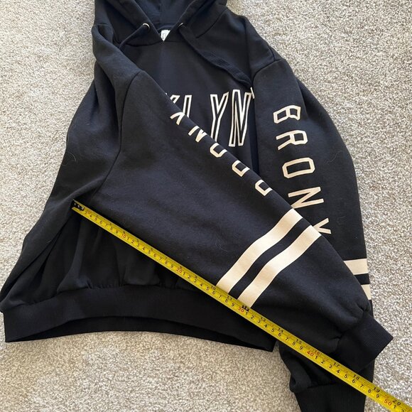 Brooklyn Bronx New York Black and White Hoodie - Picture 4 of 5